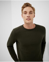 Politix - Lightweight Zig Zag Crew Neck Knit