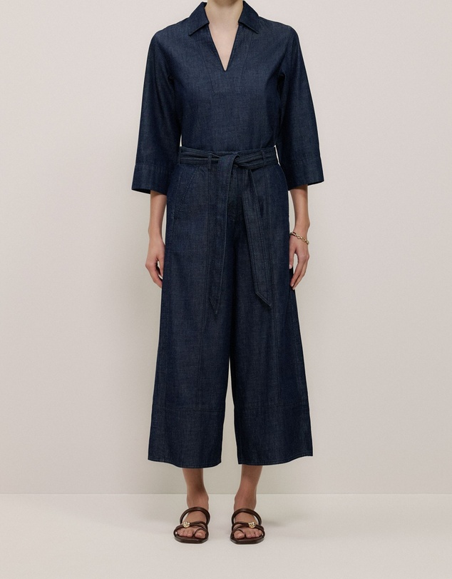 Trenery - Soft Denim Culotte in Rinse Wash