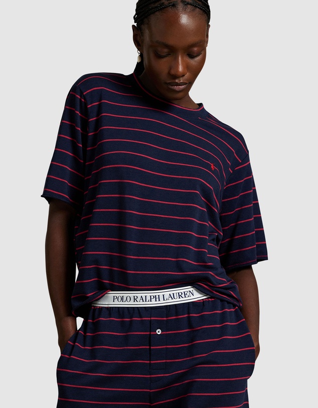 Polo Ralph Lauren - Club Terry Striped Cotton Tee & Boxer Short Pyjama Set