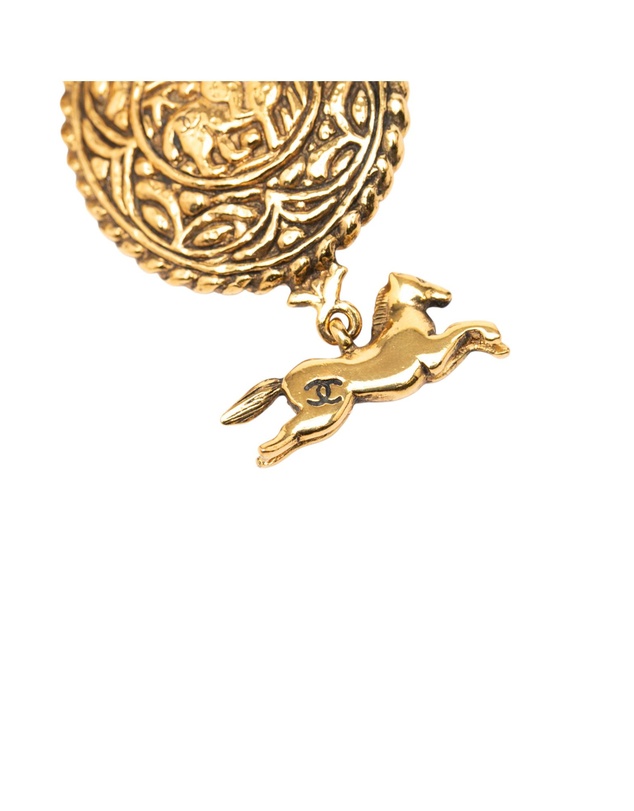 Pre-Loved by Azura Reborn - Pre-Loved Gold Plated Knight Horse Pendant Necklace