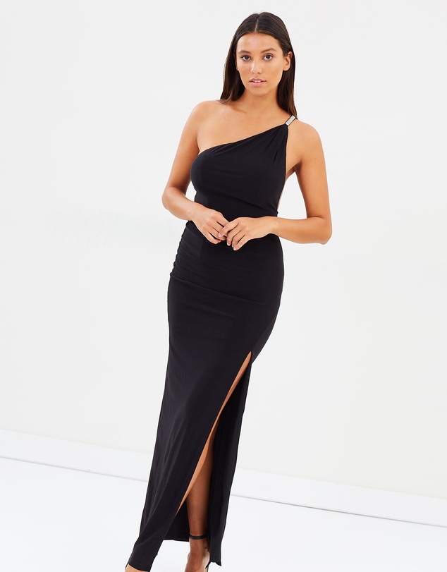 SKIVA - Embellished One Shoulder Evening Dress