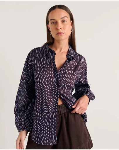 Jag - Ania Spot Long Sleeve Shirt