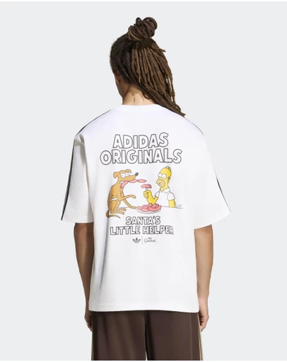 adidas Originals - adidas x The Simpsons Little Santas Helper Graphic Oversized T-shirt Mens