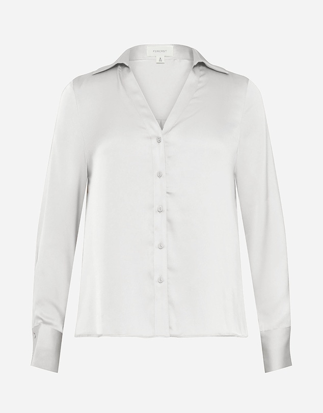 Forcast - Lila V-neck Satin Blouse