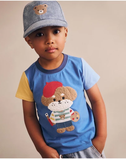 Huxbaby - Parisian Painter Pup Tee - Babies-Kids