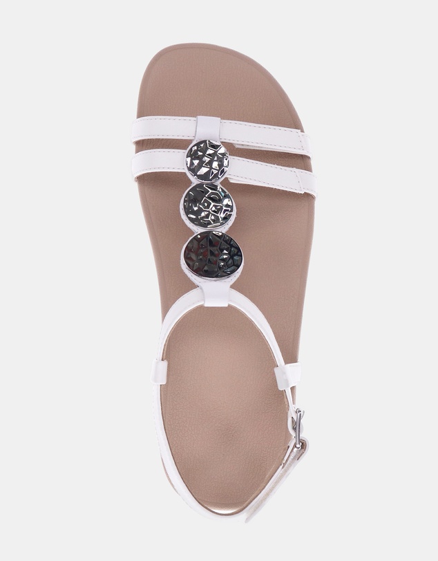 Mia Vita - Ayla Adjustable Sandal - White