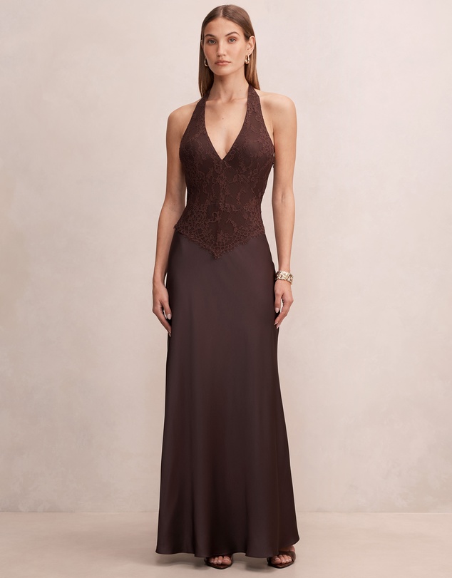 Forever New - Mandi Lace Halter Neck Dress