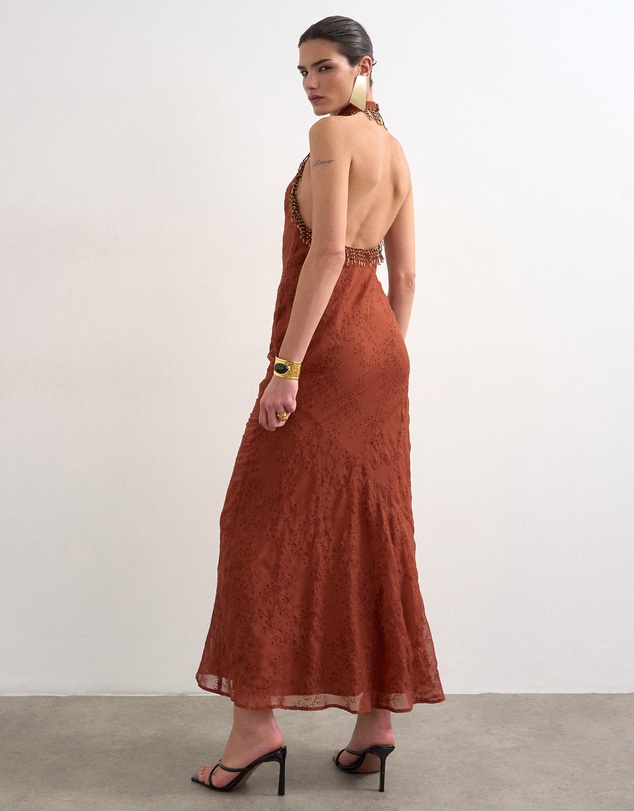 TOPSHOP - Nina Broderie Maxi Dress