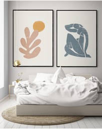 Inka Arthouse - Orange Coral Set of 2 by Henri Matisse Art Print