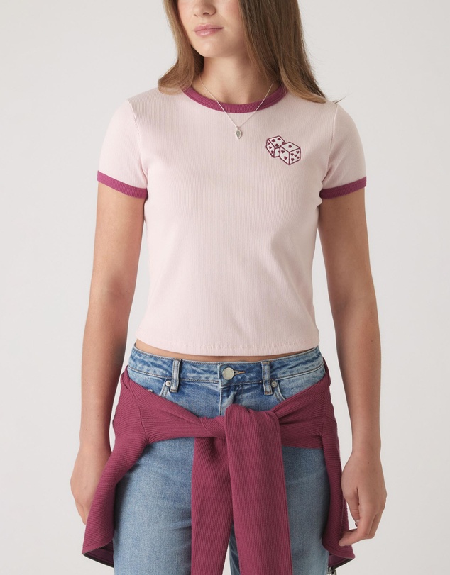 Decjuba Kids - Cropped Ringer Tee - Teens