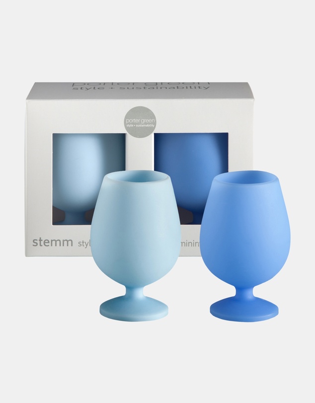 porter green - stemm | silicone unbreakable wine glasses