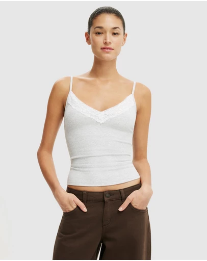Cotton On - Lace Trim Longline Cami