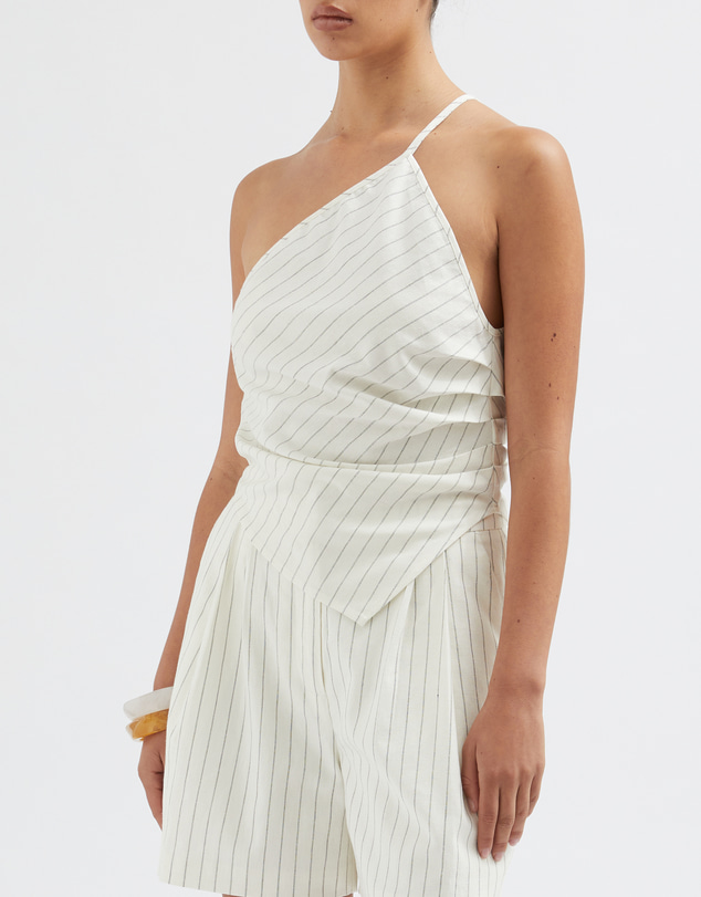 FRIEND of AUDREY - The Stripe One Shoulder Top
