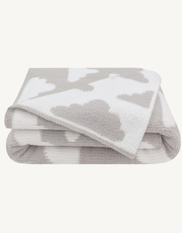 Living Textiles - Chenille Blanket - Grey Clouds