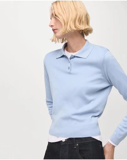 M.N.G - Polo Collar Wool Sweater