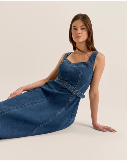 Review - Farrah Denim Midi Dress