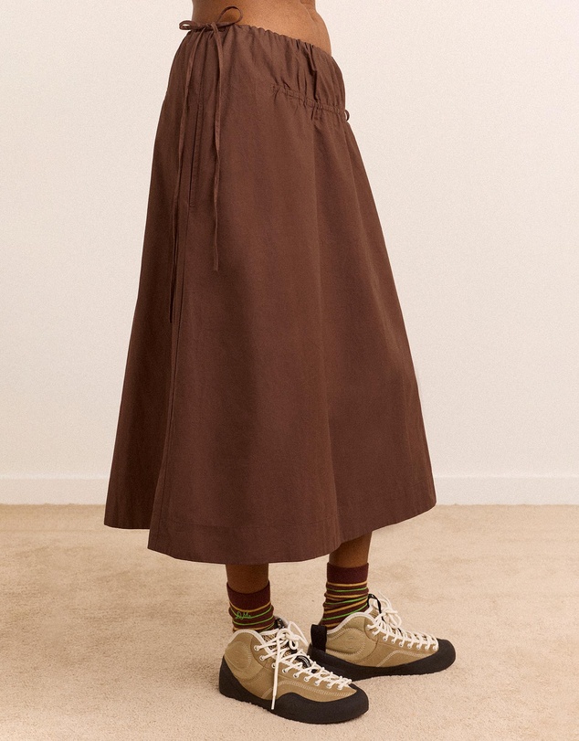 Damson Madder - Caspia Volume Midi Skirt