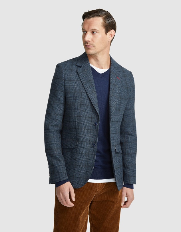 Oxford - Blake Wool Blend Check Blazer