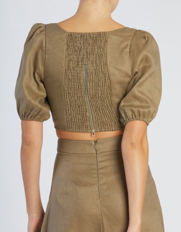 Amelius - Violetta Linen Crop Top