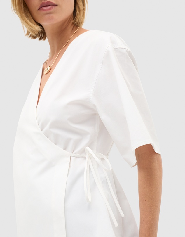 Seed Heritage - Cotton Poplin Wrap Top