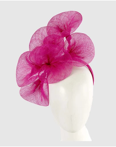 Max Alexander - Large Lilly Fuchsia Flower Fascinator
