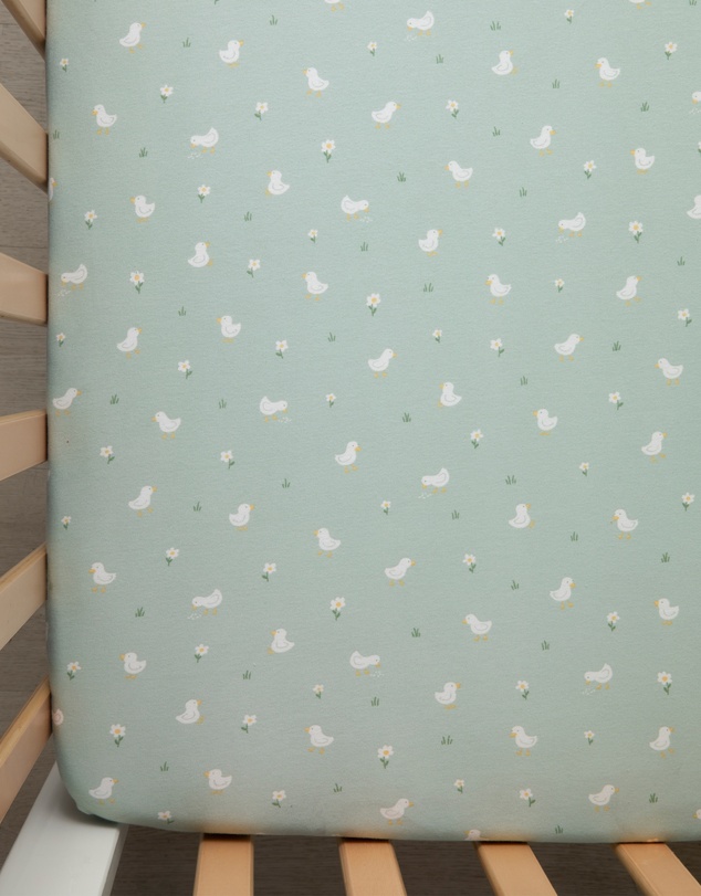 Living Textiles - 2 Pack Organic Cot Fitted Sheet - Goosey Goosey