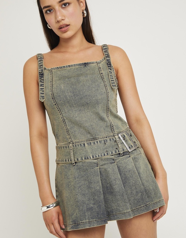 Insight - Autry Denim Pleat Mini Dress