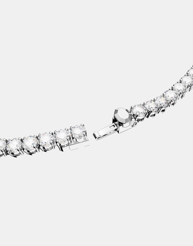 Swarovski - Matrix Tennis set, Round cut, White, Rhodium plated