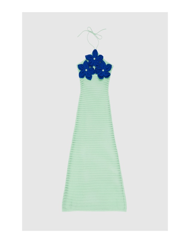 The Wolf Gang - La Monada Knit Maxi Dress - Aquamarine