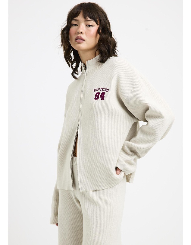 Subtitled - Agnes Rib Double Zip Through Jacket