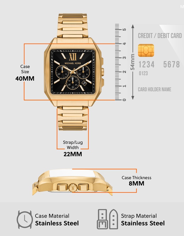Michael Kors - Hayes Gold Tone Chronograph Watch