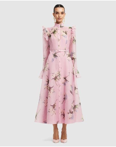 Bouquet Print In Pastel Pink