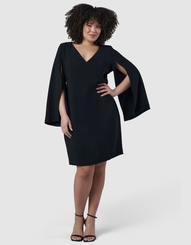 Pink Dusk by Curve Project - My Moment Cape Dress