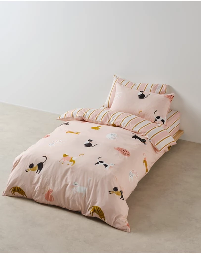 Linen House Kids - Cats 'n' Bows Quilt Cover Set