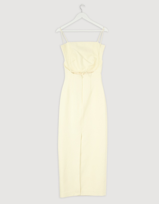 Revibe - Repaired Shona Joy Otis Draped High Neck Midi Dress - AU 6