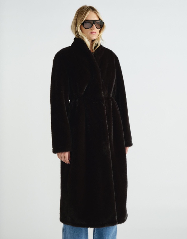 Decjuba - Rose Longline Faux Fur Coat