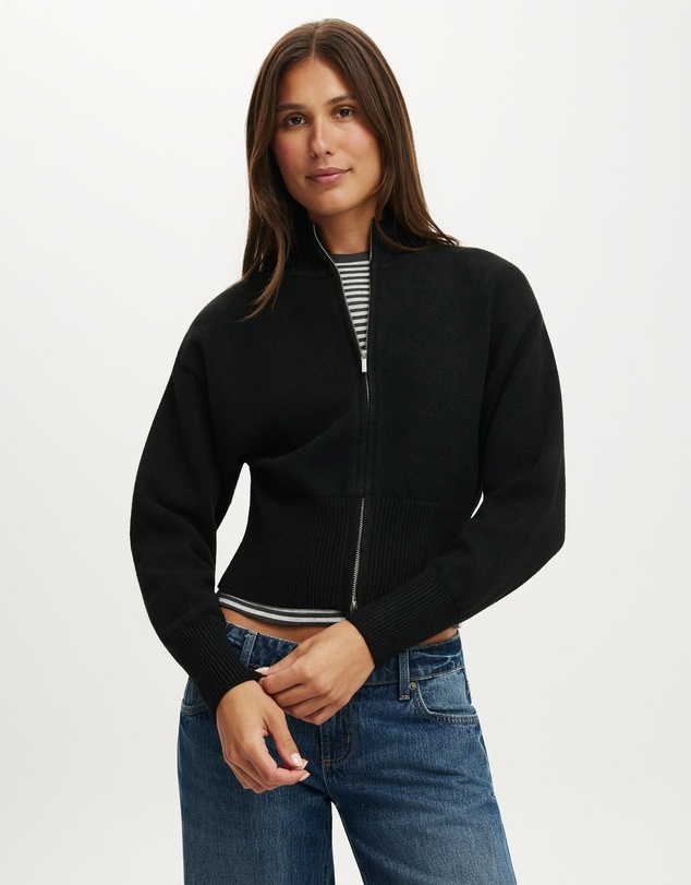 Cotton On - Lotus Cinched Zip Knit