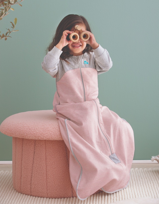 Love to Dream - Sleep Bag 1.0 TOG Long Sleeve Organic Cotton in Dusty Pink