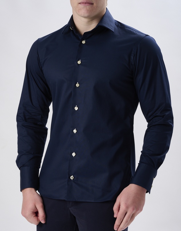 3 Wise Men - 3 Wise Men Sisa Navy Blue Shirt