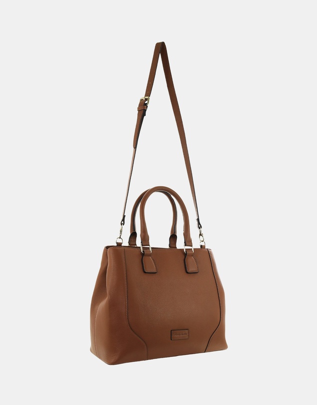 Pierre Cardin - Pierre Cardin Ladies Leather Tote with Detachable Strap
