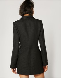 Winona - Ophir Trimmed Blazer Dress Black