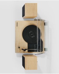 Crosley - Crosley Brio Record Player Shelf System With Speakers - Natural