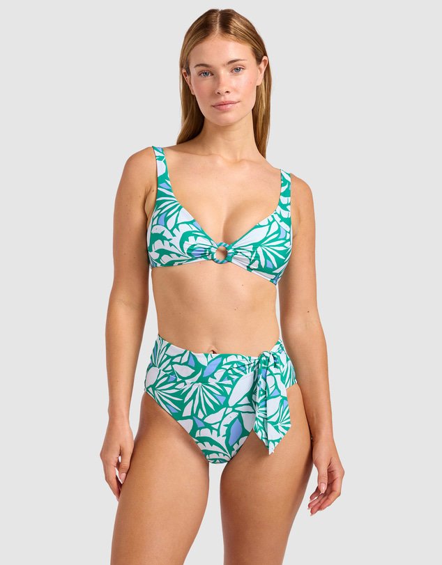 Seafolly - Retro Reef Tie Front High Waisted Bikini Bottom