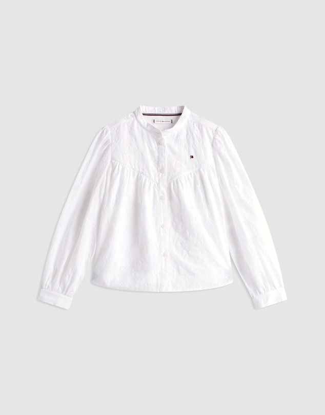Tommy Hilfiger - Regular Fit Broderie Anglaise Shirt - Kids