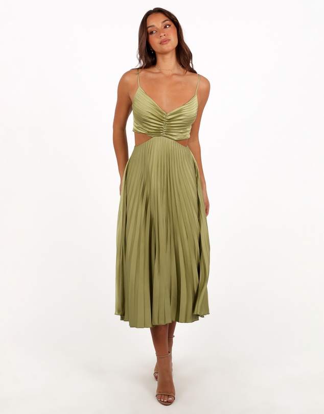 Niamh Midi Dress - Meadow Green by Petal & Pup Online | THE ICONIC |  Australia