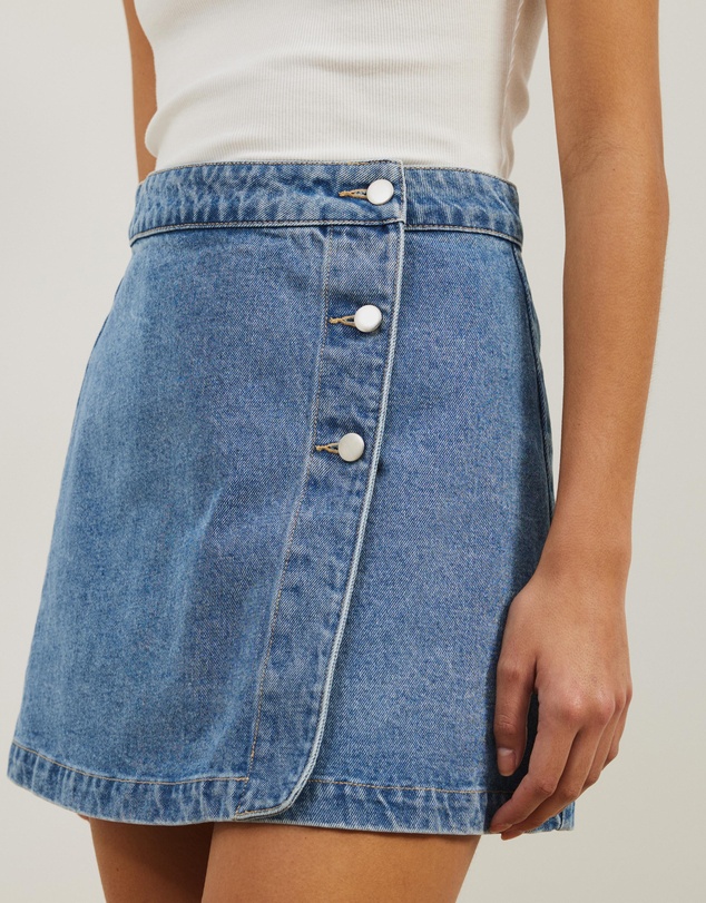Atmos&Here - Petra Denim Wrap Mini Skirt