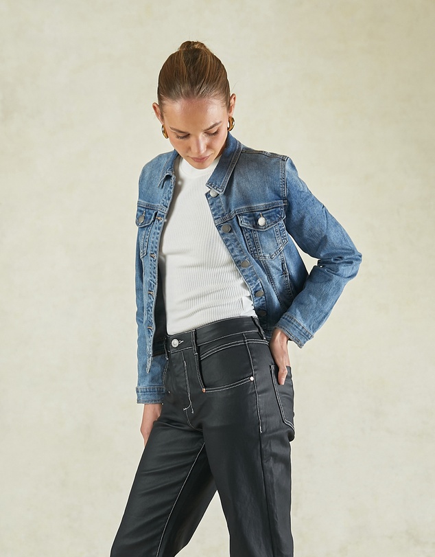 DRICOPER DENIM - Betzy Coated Black High Jeans