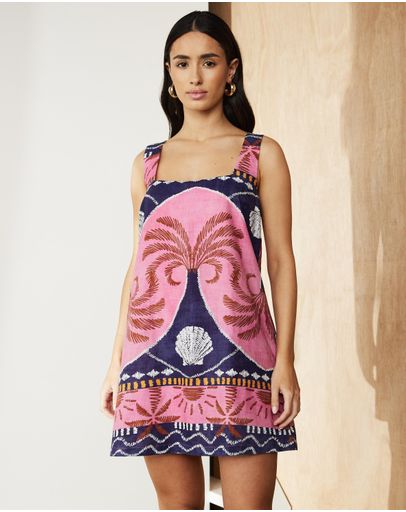 Navy & Pink Palm