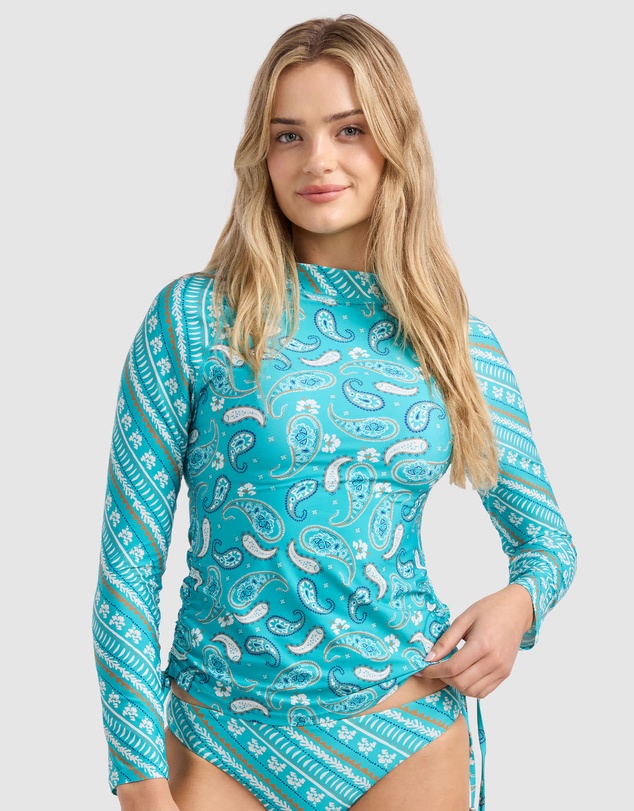 Seafolly - Drift Club Bandana Side Ruched Rash Vest