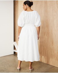 Atmos&Here Curvy - Darla Linen Blend Midi Dress